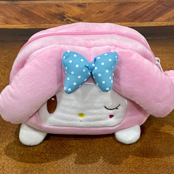 My Melody Plush Cosmetic Makeup Pouch Travel Case Kawaii Sanrio Pink - Picture 4 of 11